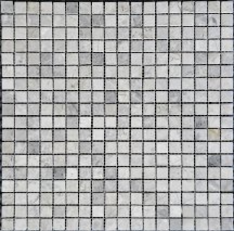 Pixel Mosaic Мрамор Tundra Grey 15х15 мм Полированная 30.5x30.5