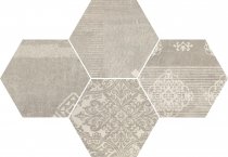 Provenza Gesso Esagona Patchwork Pearl Grey 25.5x29.4