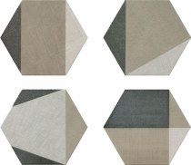 Realonda Hextangram Fabric Taupe 28.5x33