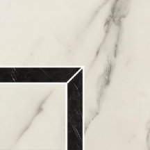 Refin Prestigio Statuario Fascia Minimal Lucido Anogolo R 15x15