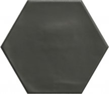 Ribesalbes Geometry Hex Black Matt 15x17.3