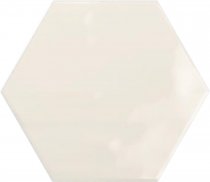 Ribesalbes Geometry Hex Ivory Glossy 15x17.3