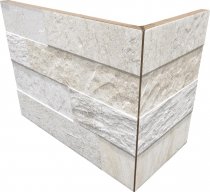 Rondine Cubics White Angolo Esterno Monolitico 10x20