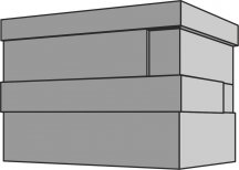 Rondine Inwood 3D Multicolor Angolo Esterno Incollato 10x20