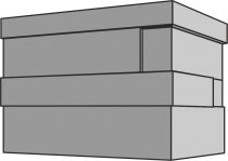 Rondine Palissandro 3D White Angolo Esterno 20x10x15 10x20