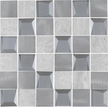 Saloni Keystone Mosaico Blanco Mix 25x25