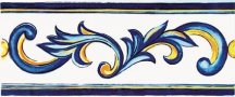 Savoia Cotto Mediterraneo Listelli Abbinati Nerella Blu 11.5x30