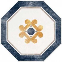 Serenissima Cir Via Emilia Ottagona Bianco Blu 24x24