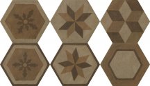 Settecento Gea Essagona Decoro Colori Caldi 40.9x47.2