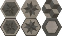 Settecento Gea Essagona Decoro Colori Freddi 40.9x47.2