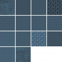 Settecento Moodboard Mix 3 Black Blue Rett 23.7x23.7