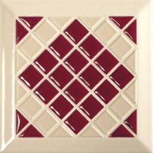 Tonalite Diamante Decor Kyoto Bordeaux 15x15