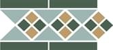 TopCer Octagon Border Lisbon Turquoise Dark Green 15x28