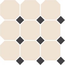 TopCer Octagon White Black Dots 30x30