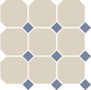 TopCer Octagon White Blue Cobalt Dots 30x30