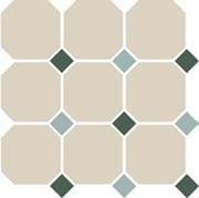 TopCer Octagon White Green Turquoise 30x30