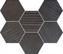 Tubadzin Horizon Mosaic Hex Black 22.1x28.9