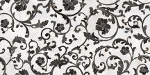 Versace Emote Bianco Nero Decoro Floreale 39x78