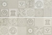 Versace Gold Patchwork Decorati Bianco-Platino 25x75