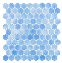 Vidrepur Antideslizante Hex Niebla Azul Celeste 30.7x31.7