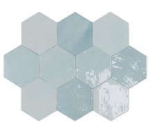 Wow Zellige Hexa Aqua 10.8x12.4