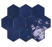 Wow Zellige Hexa Cobalt 10.8x12.4