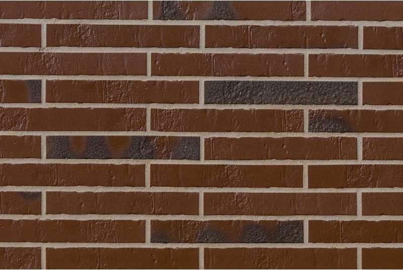 ABC Klinker Klinker Fasad Alaska Braun Kohlebrand Schieferstruktur Langformat Str 5.2x36.5