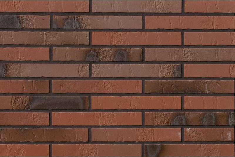 ABC Klinker Klinker Fasad Teuto Kohlebrand Schieferstruktur Langformat Str 5.2x36.5