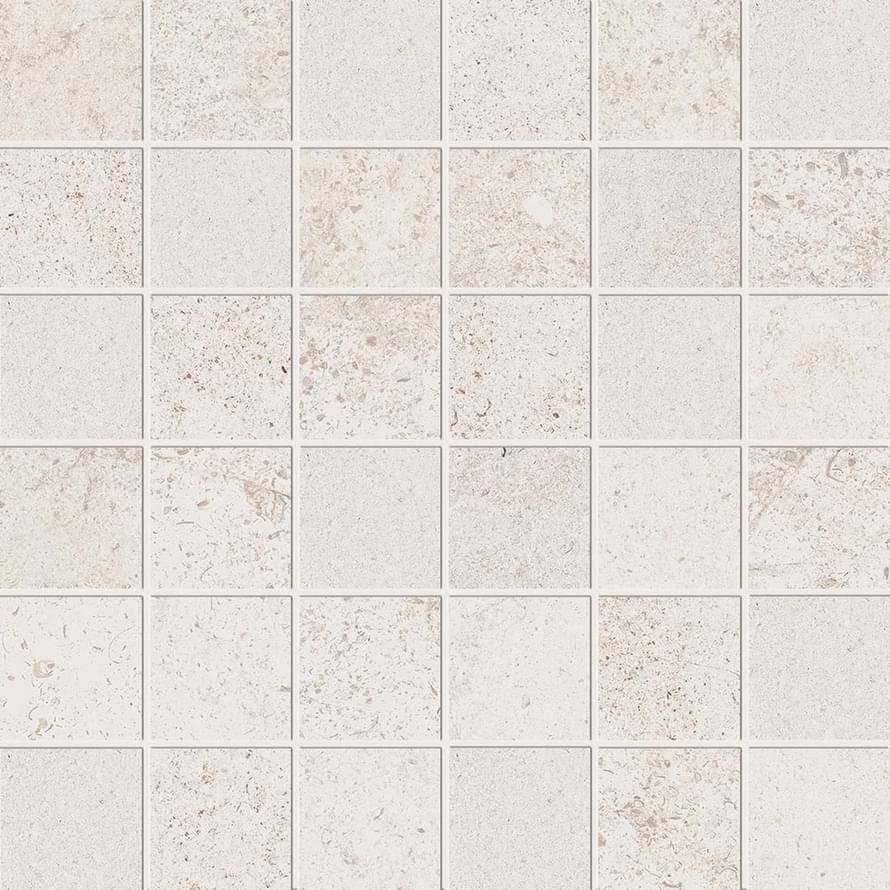 ABK Alpes Raw Mos Quadr Ivory Rett 30x30