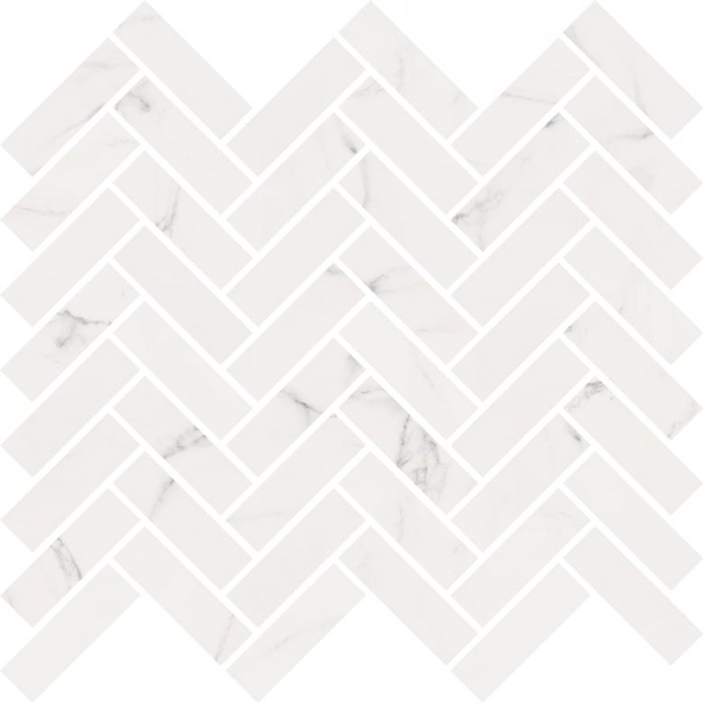 ABK Sensi Classic Mosaic Chevron Statuario White Sable 30x30