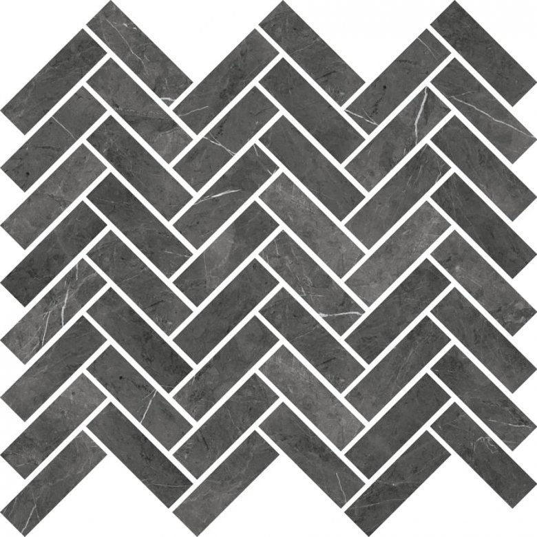 ABK Sensi Mos Chevron Sable Pietra Grey 30x30