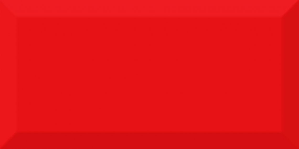 Absolut Keramika Monocolor Biselado Rojo Brillo 7.5x15