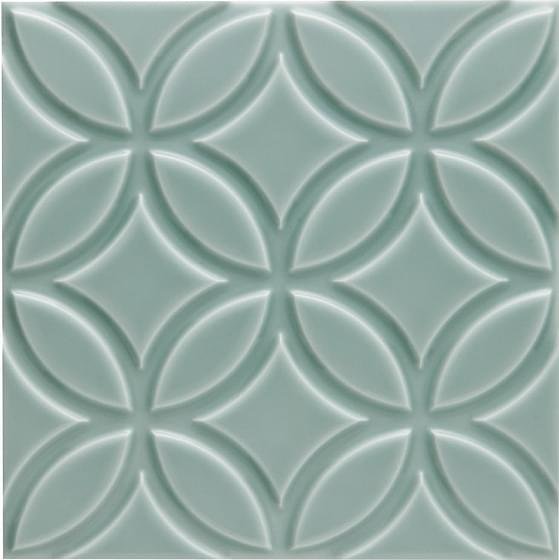 Adex Neri Liso Botanical Sea Green 15x15