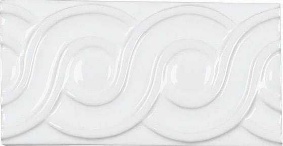 Adex Neri Relieve Clasico Blanco Z 7.5x15