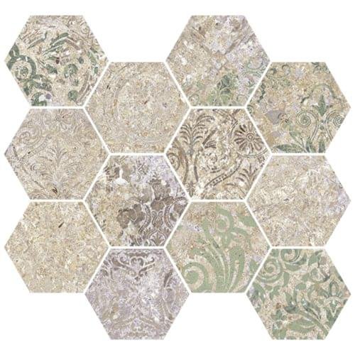 Aparici Bohemian Blend Natural Mosaico Hexagonal 30x28