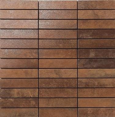 Apavisa Metal Copper Lappato Mosaic 2.5x10 29.75x29.75