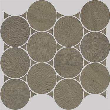 Apavisa Nanoshiba Brown Natural Mosaic Circle 30.07x34.84