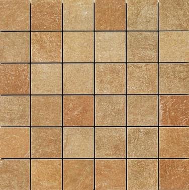 Apavisa Quartzstone Deco Rosso Lappato Mosaico 5x5 29.75x29.75