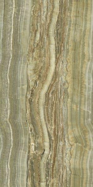 Ariostea Ultra Onici Green Onyx Vein Cut Luc. Shiny 6 mm 75x150