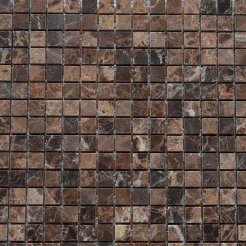 Art And Natura Marble Mosaic Dark Imperador 15х15 mm 30.5x30.5