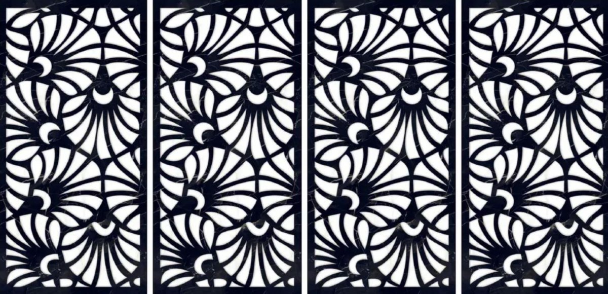 Art Ceramic Full Lappato Mira Black Decore 60x120