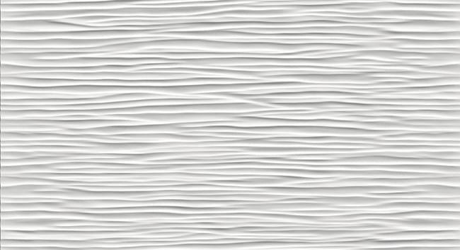 Atlas Concorde 3D Wall Wave White Matt 30.5x56