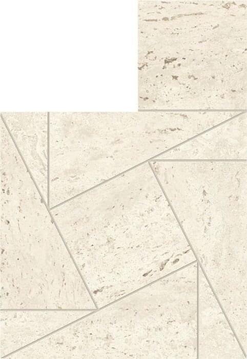 Atlas Concorde Marvel Travertine White Mosaico Tessellation 22x26