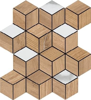 Ava Honey Wood Rombo Nat Ret Mix 5 Essenze 30x35