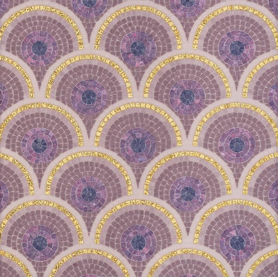 Bisazza Decori In Tecnica Artistica Loop Purple 10x10 20.6x20.8