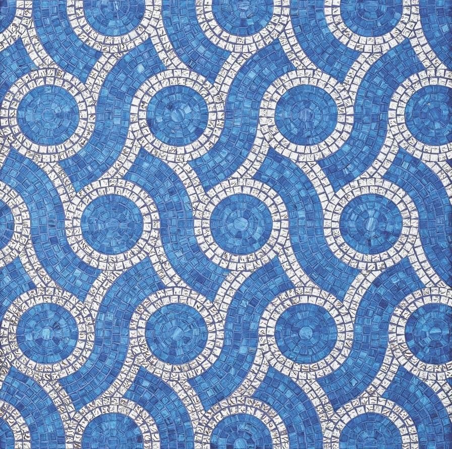 Bisazza Decori In Tecnica Artistica Plait Blue 10x10 20.5x23