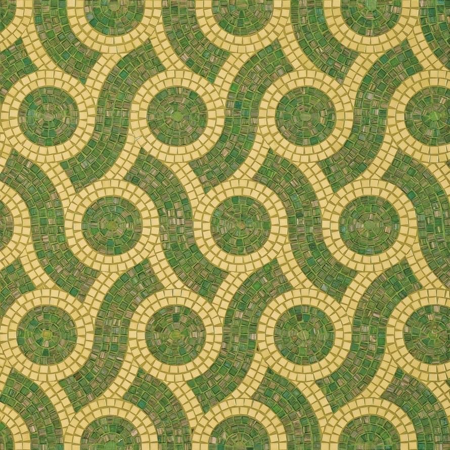 Bisazza Decori In Tecnica Artistica Plait Green 10x10 20.5x23