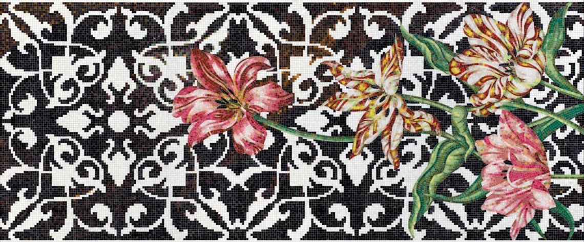 Bisazza Decori In Tecnica Artistica Tulips Single 10x10 120.5x290.5