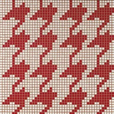 Bisazza Decori Opus Romano Pie De Poule Rosso 29.3x29.3