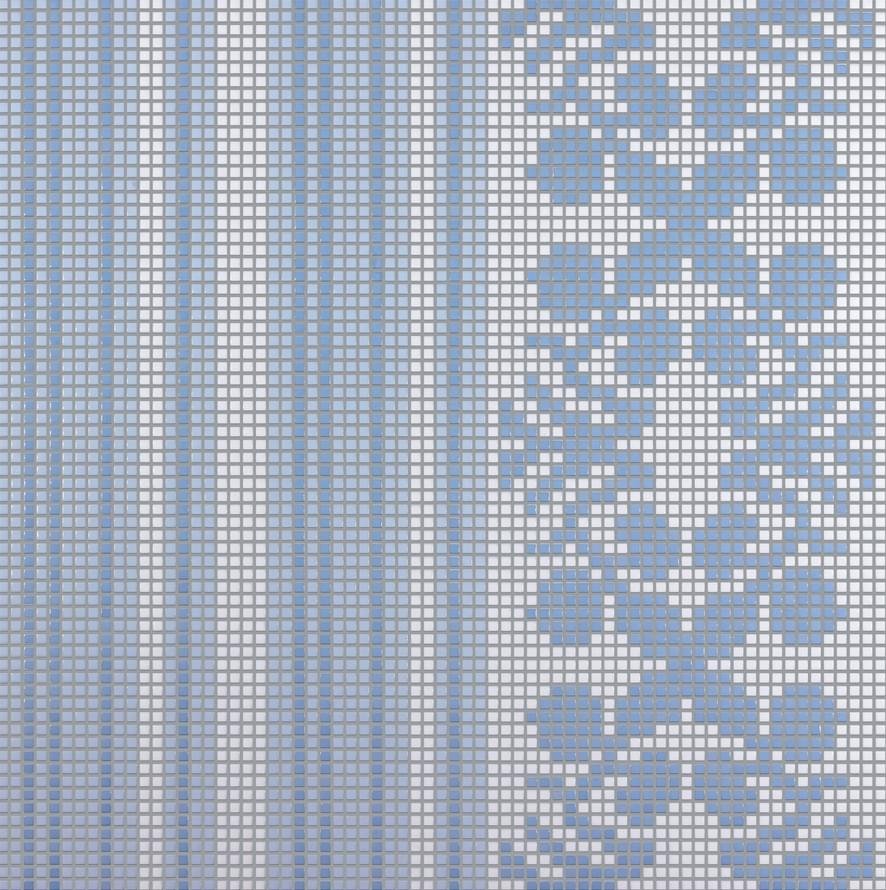 Bisazza Decori Opus Romano Wallpaper Blue 87.9x87.9